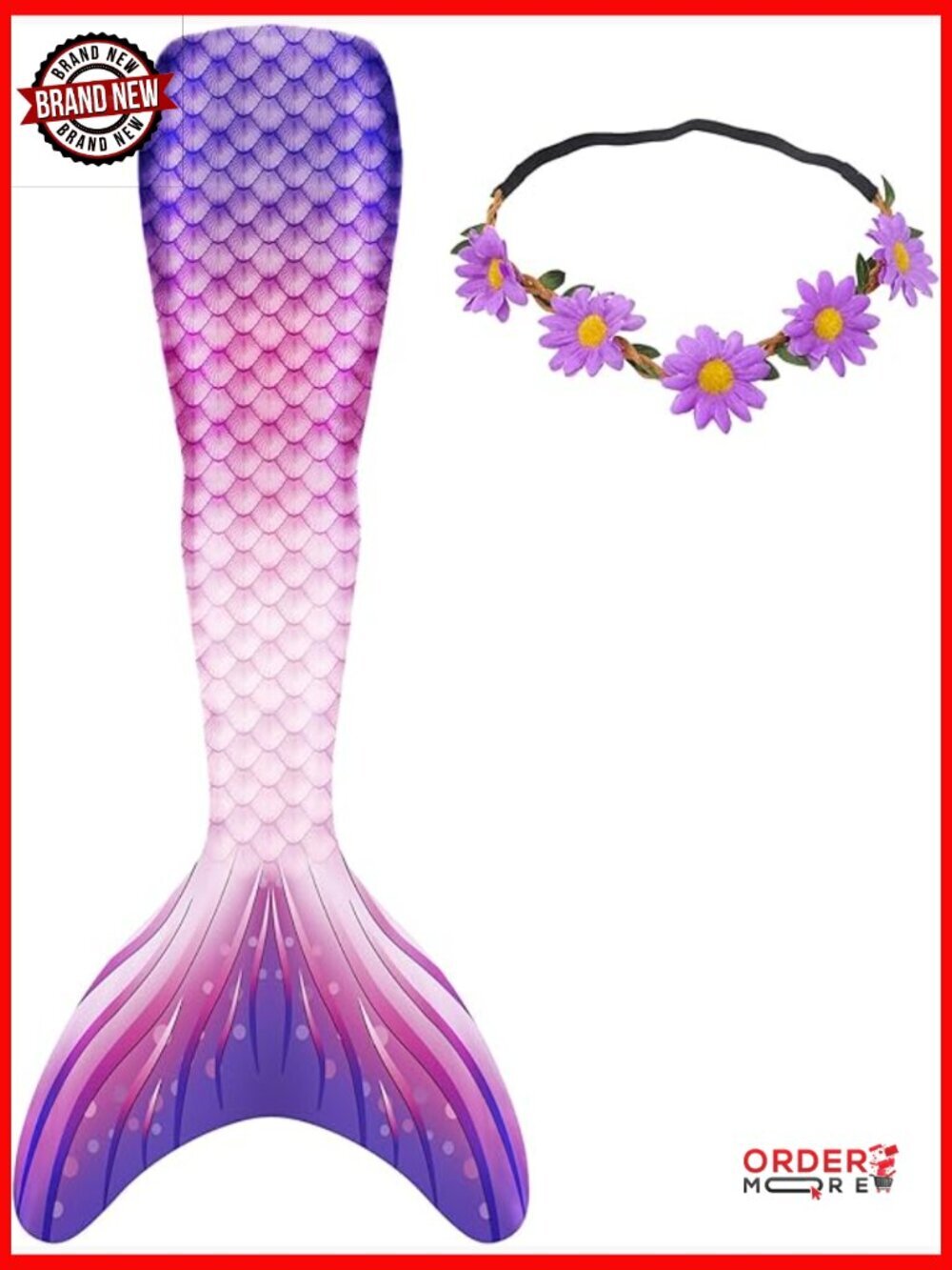 Mermaid Tail Swimsuit One Piece Adult Women Pool Party Cosplay No Fin